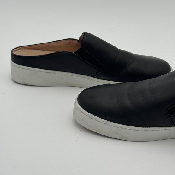 Vionic Dakota Womens 6.5 Black Genuine Leather Slip On Mule Flats Comfort Casual - Picture 9 of 11